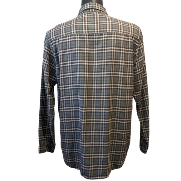 CALVIN Klein Khakis grey plaid flannel shirt large - Picture 4 of 6